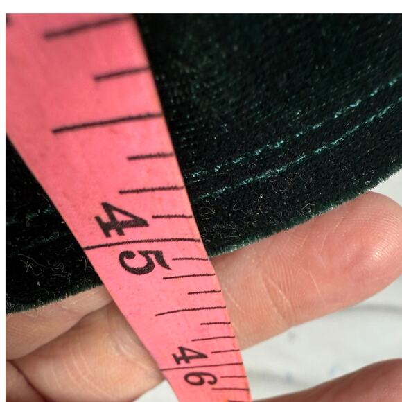 Y2K Cato 22/24W women green velvet wrap midi dress old money quiet luxury event - Picture 5 of 12